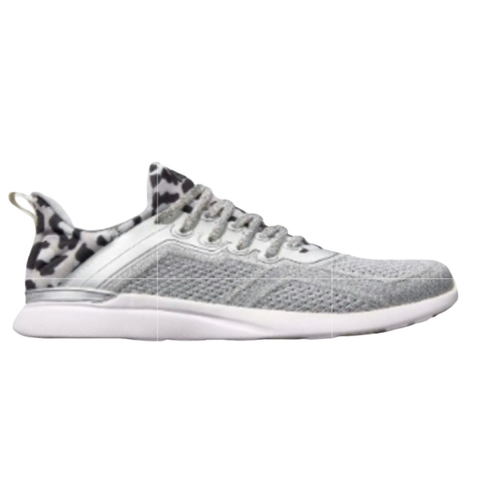 NWOB - APL Techloom Tracer low top trainers - Silver with Leopard Accents -Sz 9